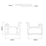 RS001-R pastilla resina para pinza xtech [Ewheel] - 2 juegos
