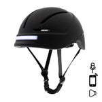 Casco negro coniluminación inteligente/Bluetooth Negro - INtermitente