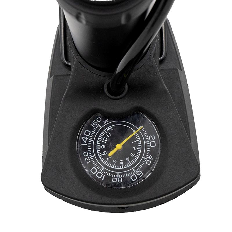 Inflador de pie con manómetro