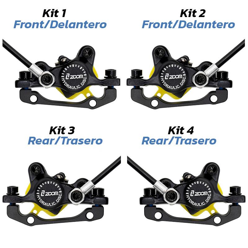 Kit 4 freno hidráulico negro CR-3 Trasero [Zoom]