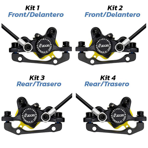 Kit 4 freno hidráulico negro CR-3 Trasero [Zoom]