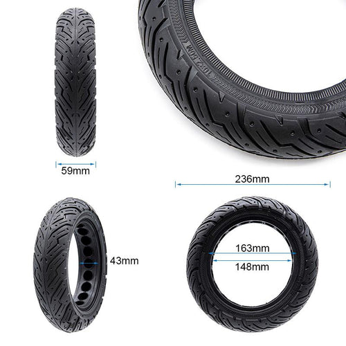 Rueda maciza 10x2,5-6,5/B43 (60/70-6,5) - Compatible con Ninebot G30