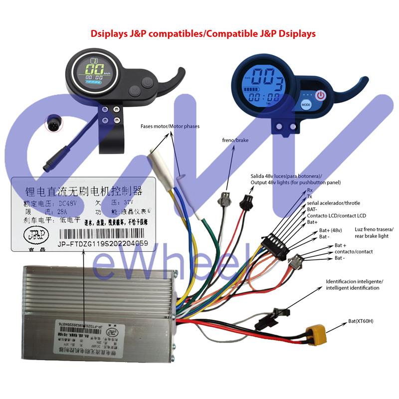 Contrôleur 48V 28A 1200W LCD JP [J&amp;P]