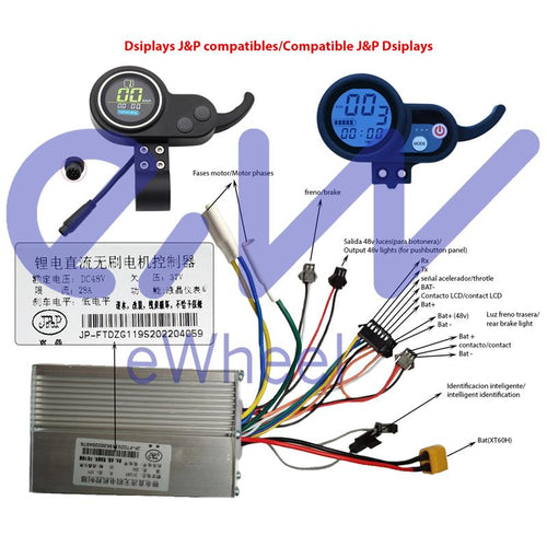 Contrôleur 48V 28A 1200W LCD JP [J&amp;P]