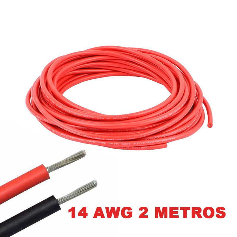 Cable eléctrico Silicona Flexible 14 AWG (Rojo)