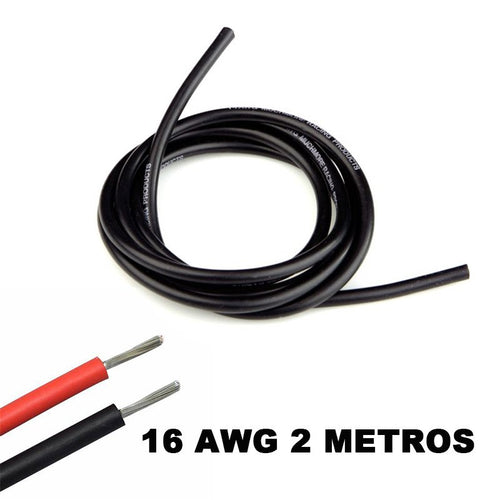 Cable eléctrico Silicona Flexible 16 AWG (Negro)