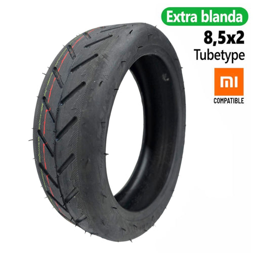 Neumático rueda cubierta 8,5x2-6,1 tubetype - (Goma blanda)