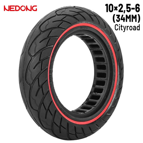 Rueda maciza 10x2,5-6 Roja (34MM) [Nedong]