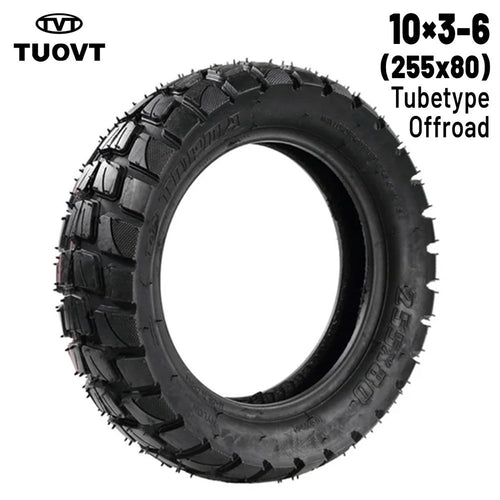 Neumático rueda cubierta semi-taco 10x3-6 (255x80) [Tuovt]
