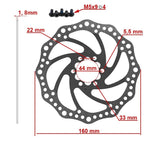 Disco de freno R6.1 160mm 6H plata