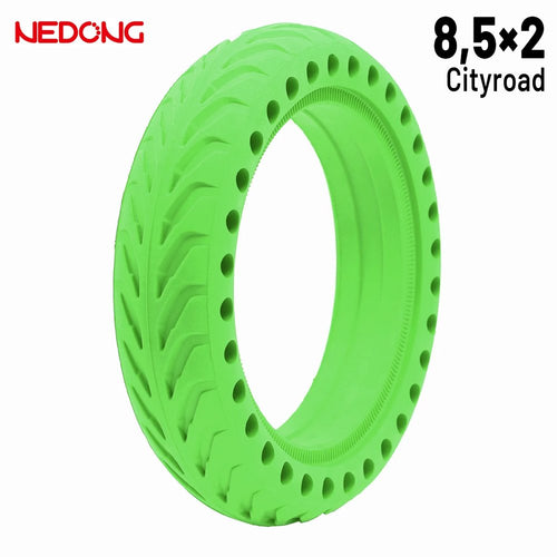Rueda maciza 8,5x2 Agujereada VERDE Para Xiaomi [Nedong]