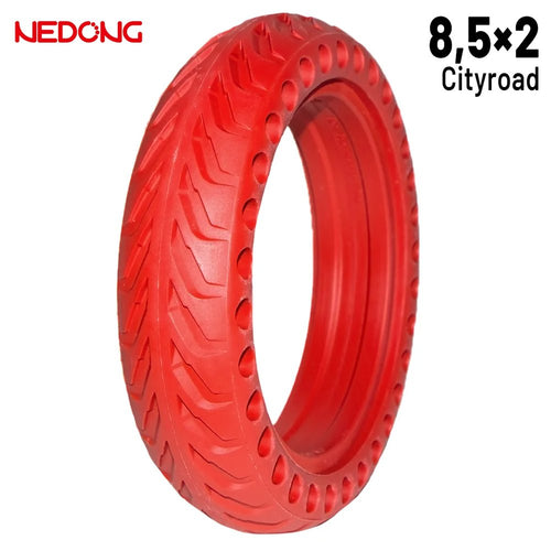Rueda maciza 8,5x2 Agujereada ROJA Para Xiaomi [Nedong]