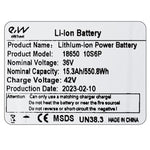 Batterie 36v 15,3 A/h pour G30 max