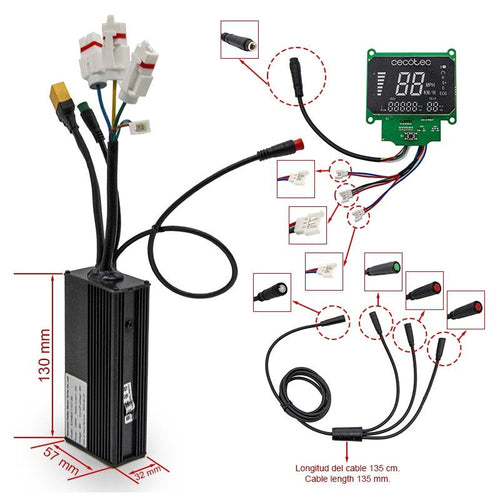 Kit electrónica KC4 48V 25A 1200W para Cecotec Bongo Z (Conector XT90) [Cecotec]