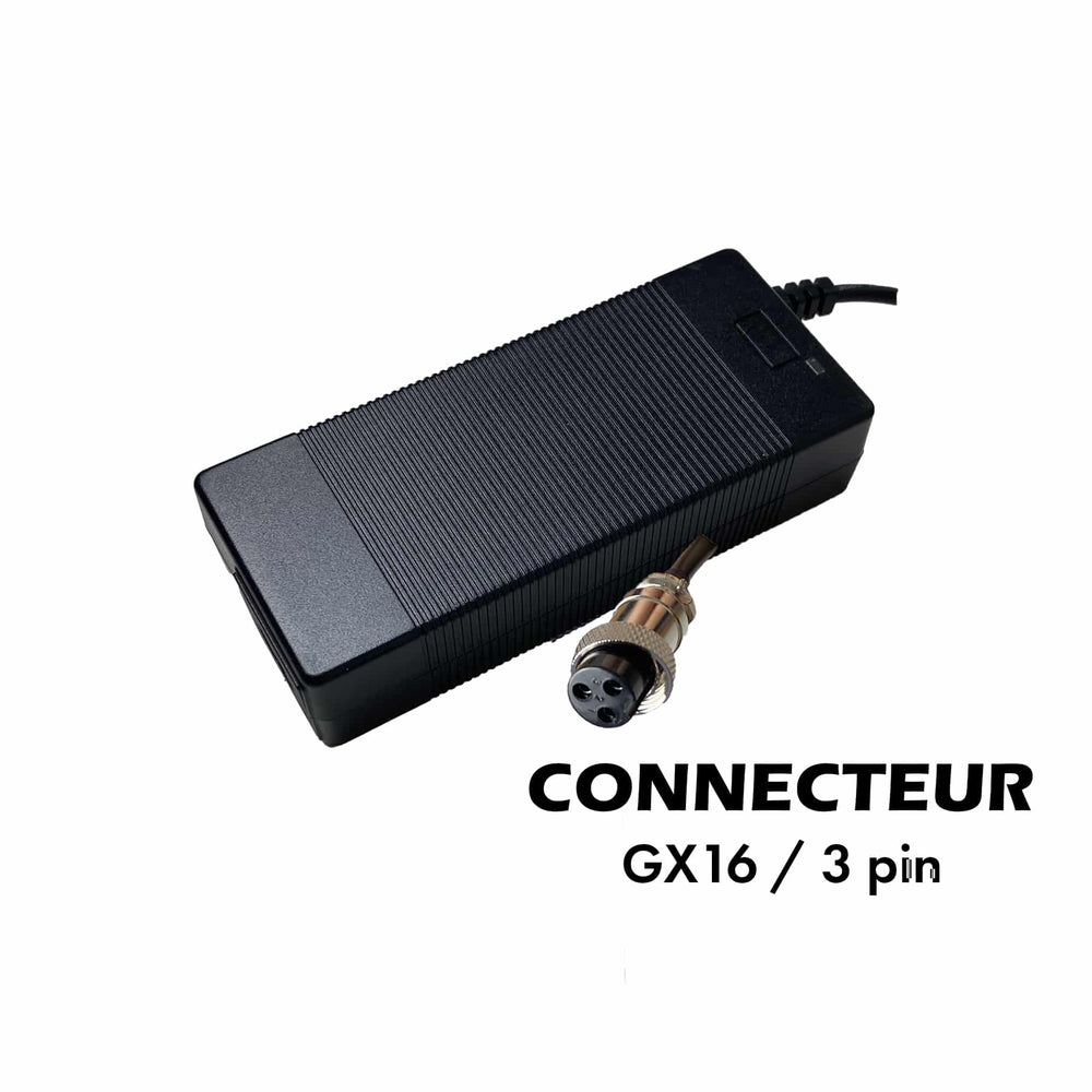 Cargador 60V ➡️ 67.2V / 2A (conector GX16-3p)