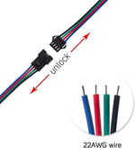Conector SM 4 pines con cable 22 AWG - 5M/5H (pack 10 unidades)