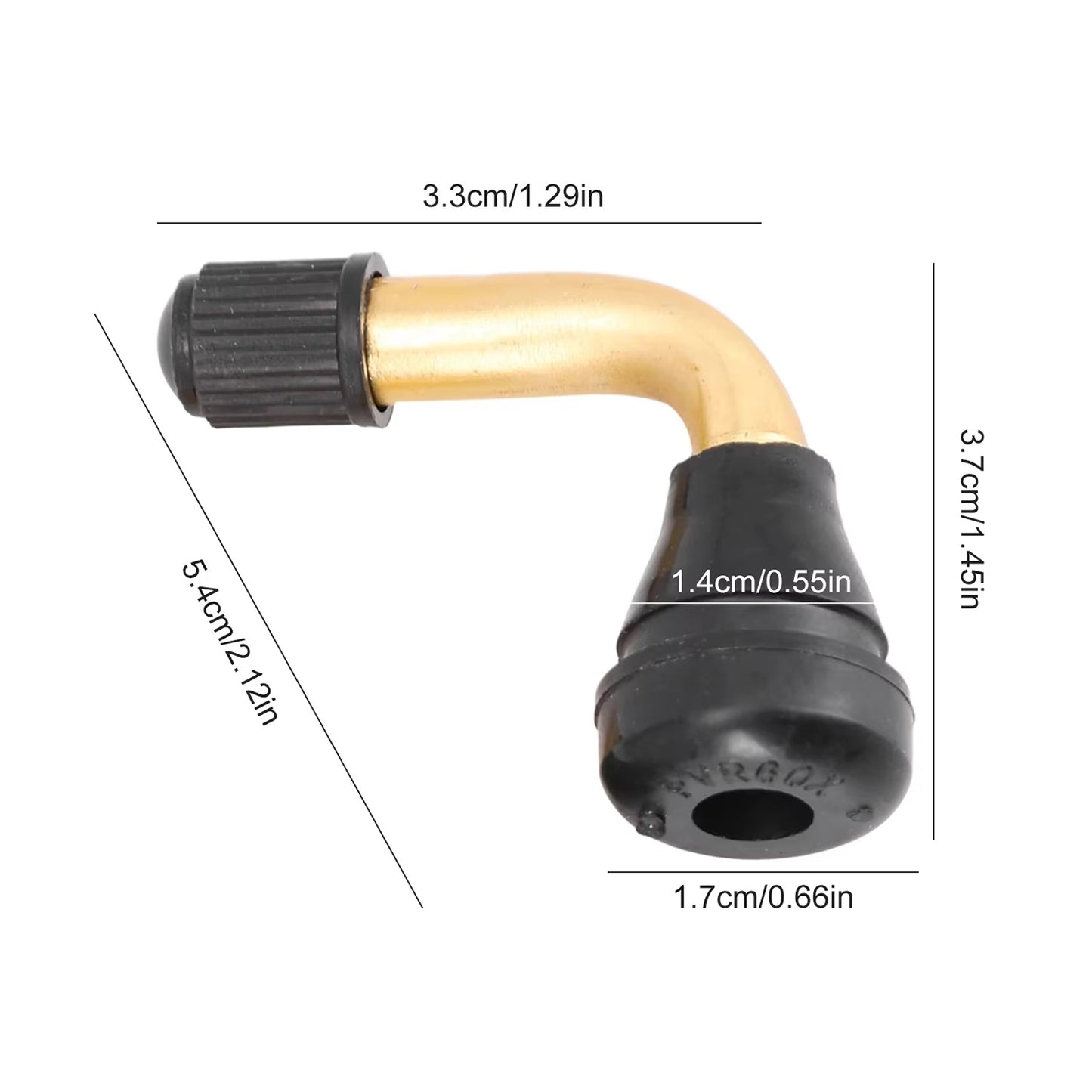 Válvula tubeless PVR 60 (90 grados) – 10 unidades