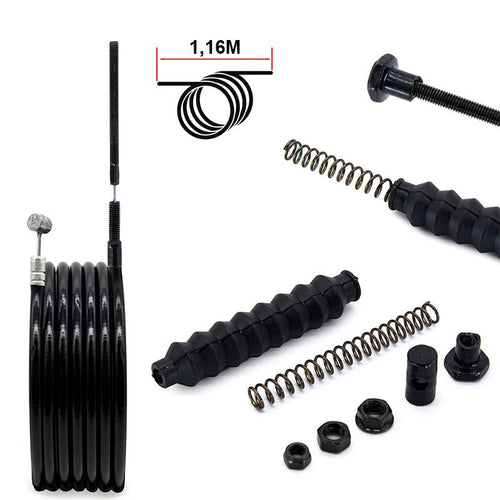 Camisa y cable de freno de tambor negro 1,16m