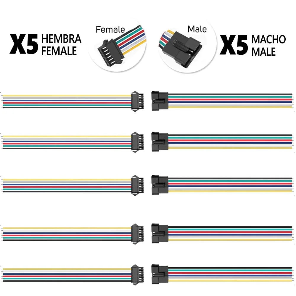 Conector con cable 22AWG