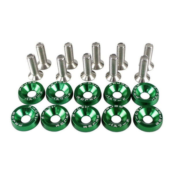 Arandela Tornillo de Aluminio Verde (Pack 10 unidades)