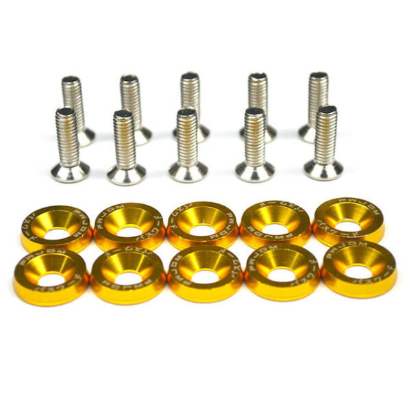 Arandela Tornillo de Aluminio Dorado (Pack 10 unidades)