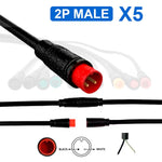 Conector waterproof 8mm 2 pin