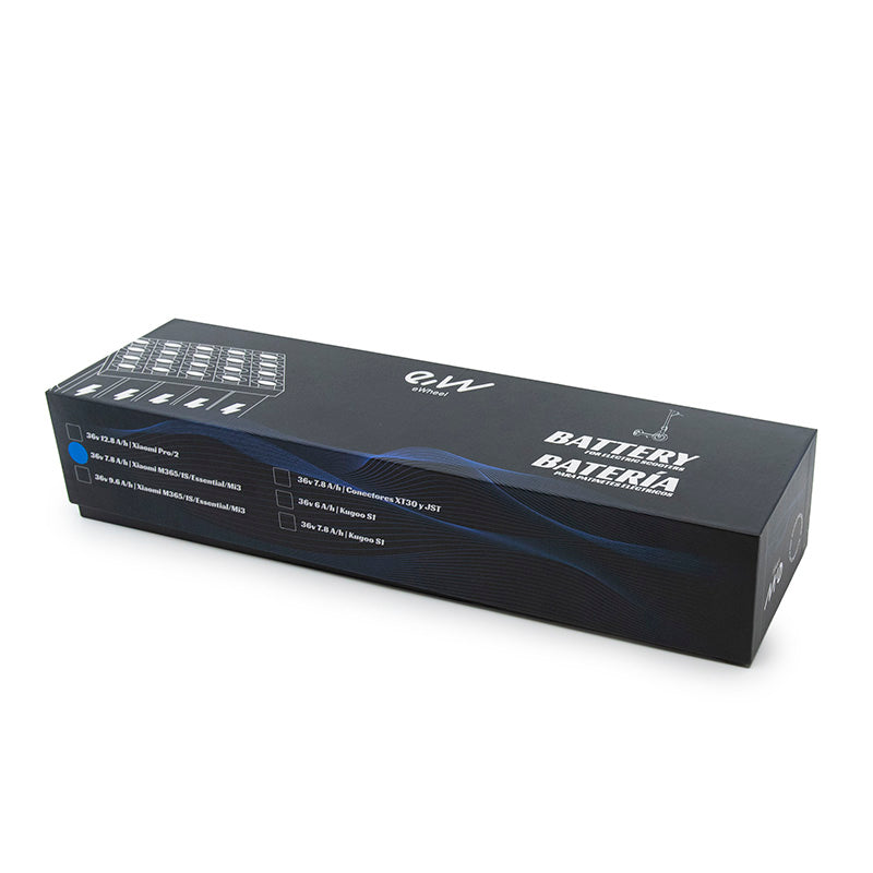 Batería 36v 7,8 A/h con conectores XT30 y JST [Ewheel]