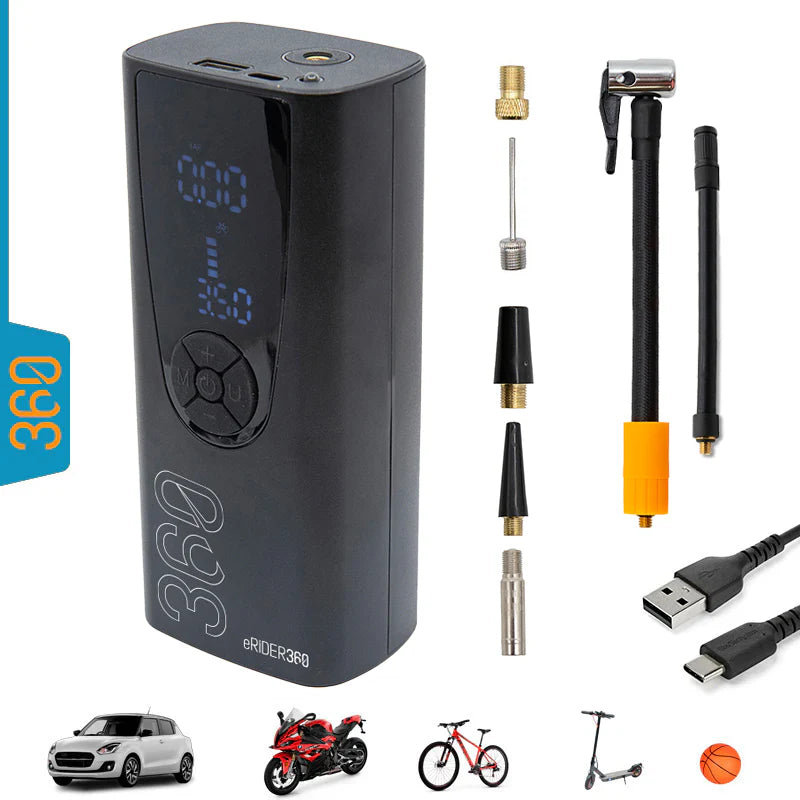 Inflador eléctrico portátil función Power Bank AIR-001