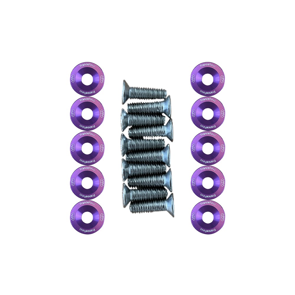 Arandelas de cubierta x10 (8 colores) (Púrpura)