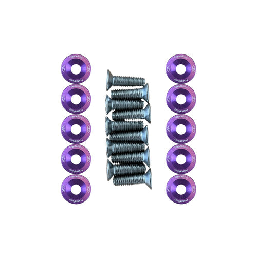 Arandelas de cubierta x10 (8 colores) (Púrpura)