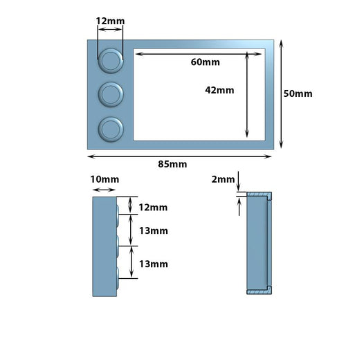 Protector de silicona impermeable azul para display S866