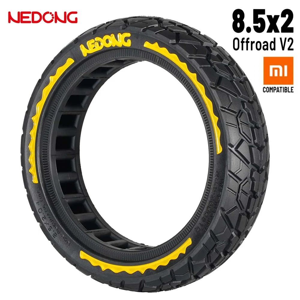 Rueda maciza amarilla ultraligera 8,5×2 (Versión offroad V2) [Nedong]