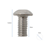 Tornillo plateado M5x10 para discos de freno - 50 uds