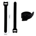 Tira de velcro sujetacables negra - 10 x 110mm
