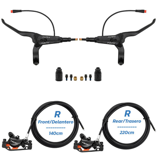 Kit de freno hidráulico negro A5-D Delantero R trasero R [NUTT]