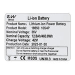 Batería externa 36V 10,4 A/h  [Ewheel]