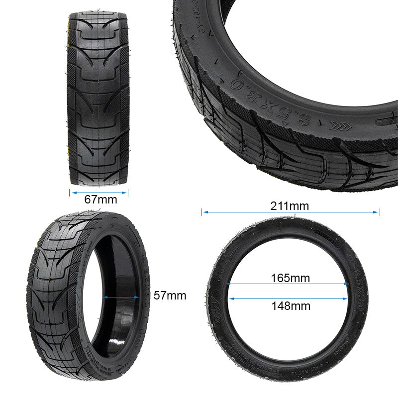 Neumático 8,5x3 tubeless cityroad - con GEL EWHEEL PANTHERURBAN