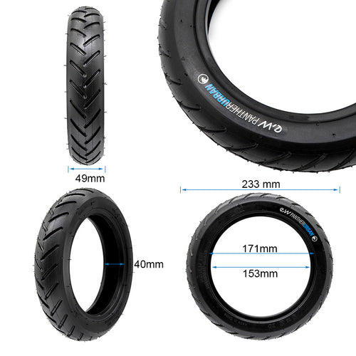 Neumático tubeless 9x2 [EWHEEL PANTHERURBAN runflat] - negro