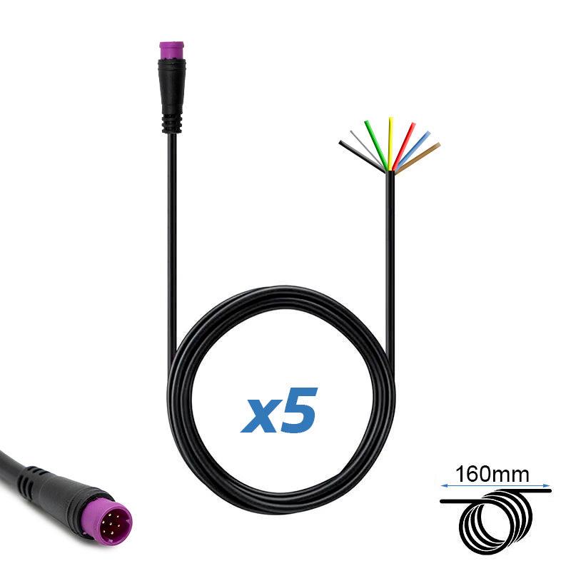 Conector waterproof 8mm 7 pin