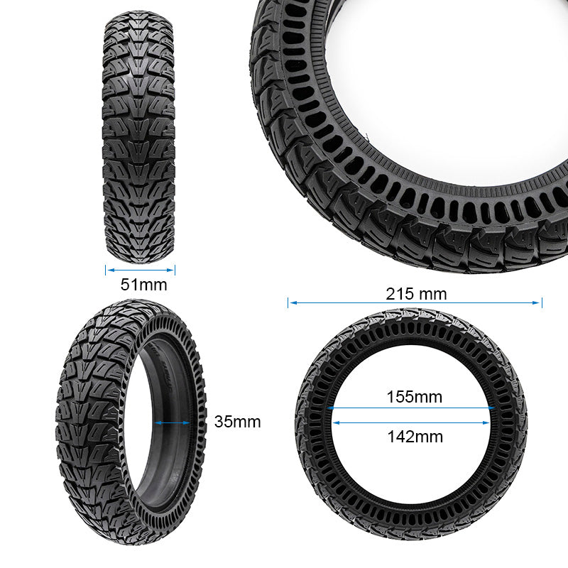 Rueda maciza Perforada 9x2,25-6,1 [Cityneye] - negro