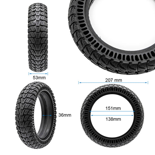 Rueda maciza perforada 8,5x2,125/B34mm [Cityneye] - negro