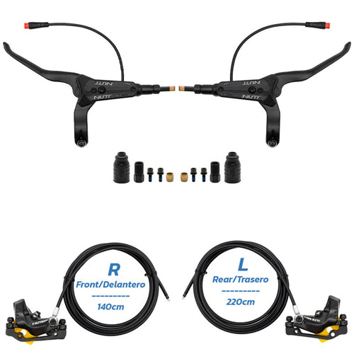 Kit de freno hidráulico negro Y5 Delantero R trasero L [NUTT]
