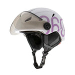 CASCO GLOOB Urban blanco - morado orejeras extraibles