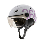 CASCO GLOOB Urban blanco - morado orejeras extraibles