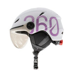 CASCO GLOOB Urban blanco - morado orejeras extraibles