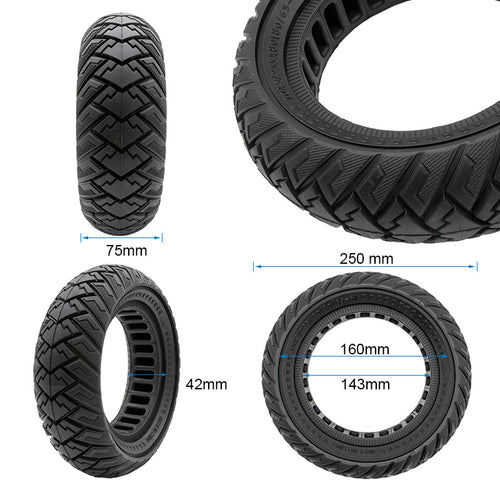 Rueda maciza 10X3/255X80 (80/65-6)