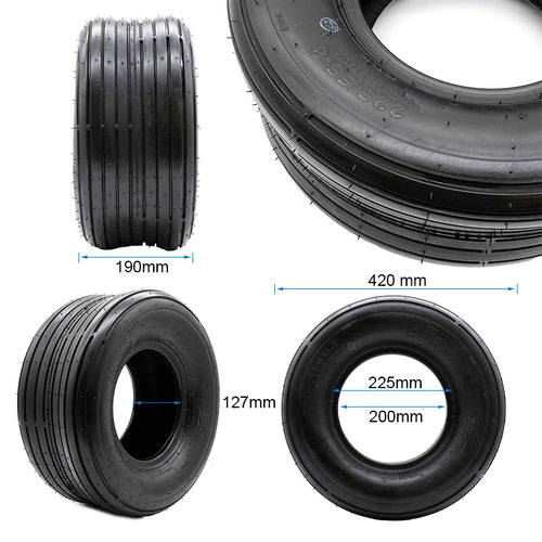Neumático tubeless 18x9,5-8 / 225/55-8 liso [Feiben]