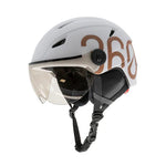 CASCO GLOOB Urban blanco - marrón orejeras extraibles