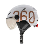 CASCO GLOOB Urban blanco - marrón orejeras extraibles