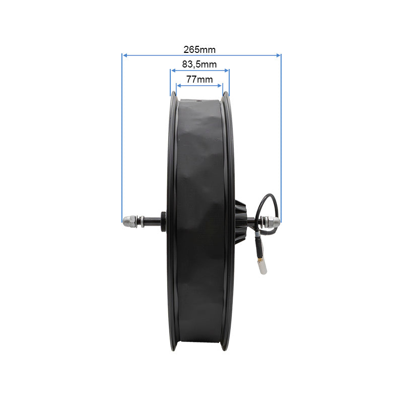 Llanta trasera 20x4,0 con motor 250w 80 Nm COMMANDO/NAVY